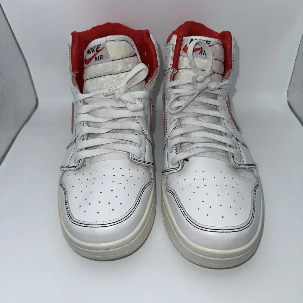 Nike Air Jordan 1 Retro High OG Phantom Gym Red White Mens 10 555088-160